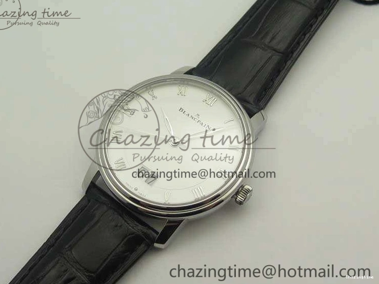 0324 SportInspired Villeret 6669 SS HG 1:1 Best Edition White Dial On Leather Strap V 8099